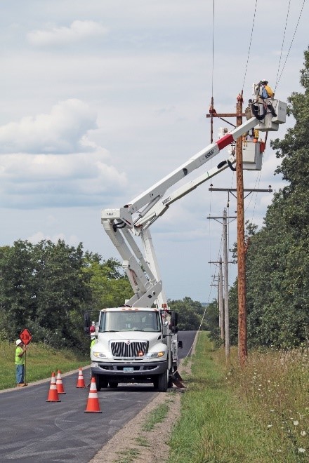 Line Workers fixing electrical line
